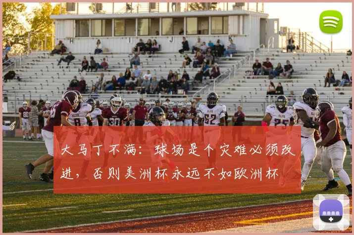 大马丁不满：球场是个灾难必须改进，否则美洲杯永远不如欧洲杯